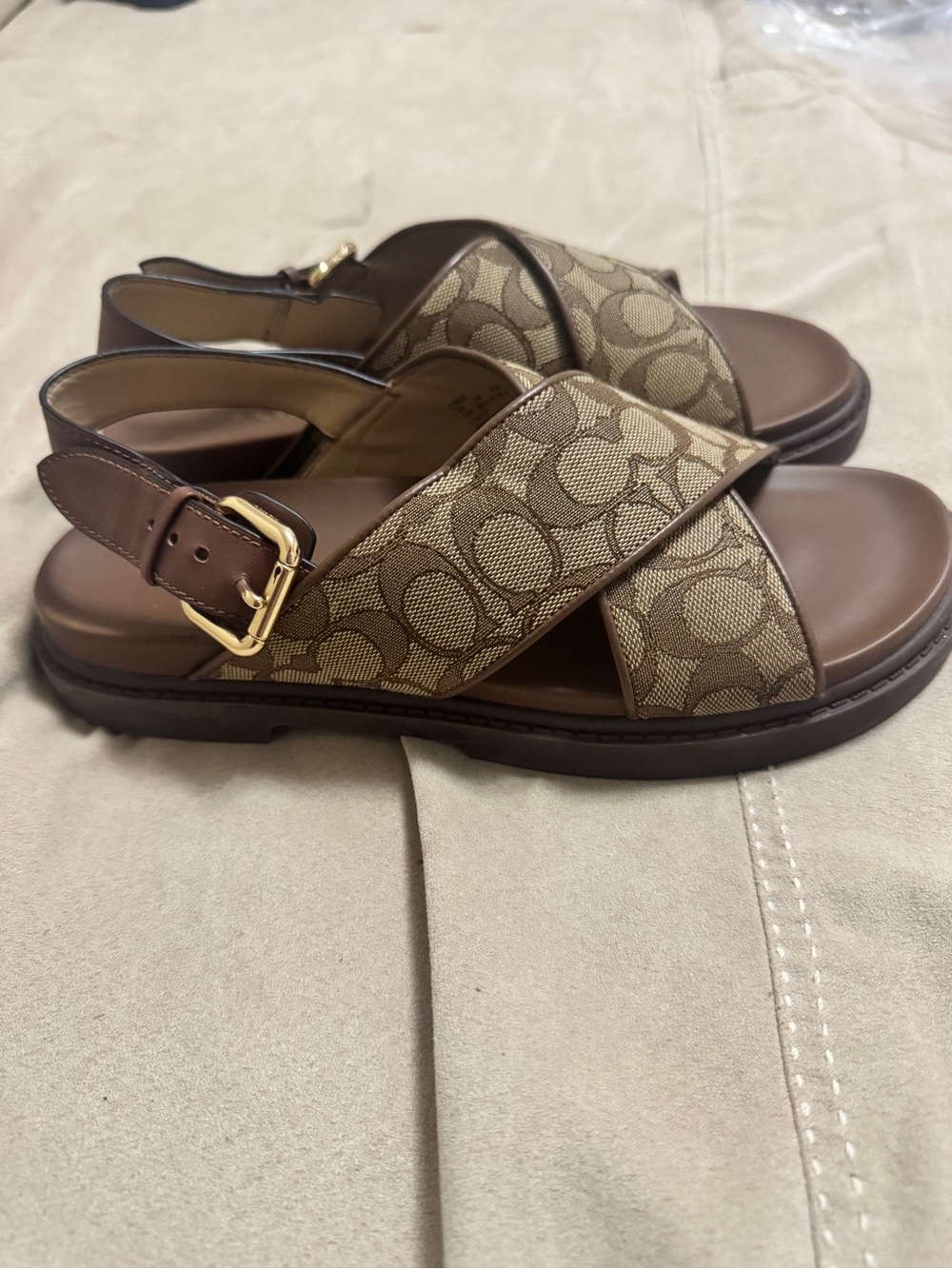 COACH Fraser Sandal In Signature Jacquard - Picture 4 of 7